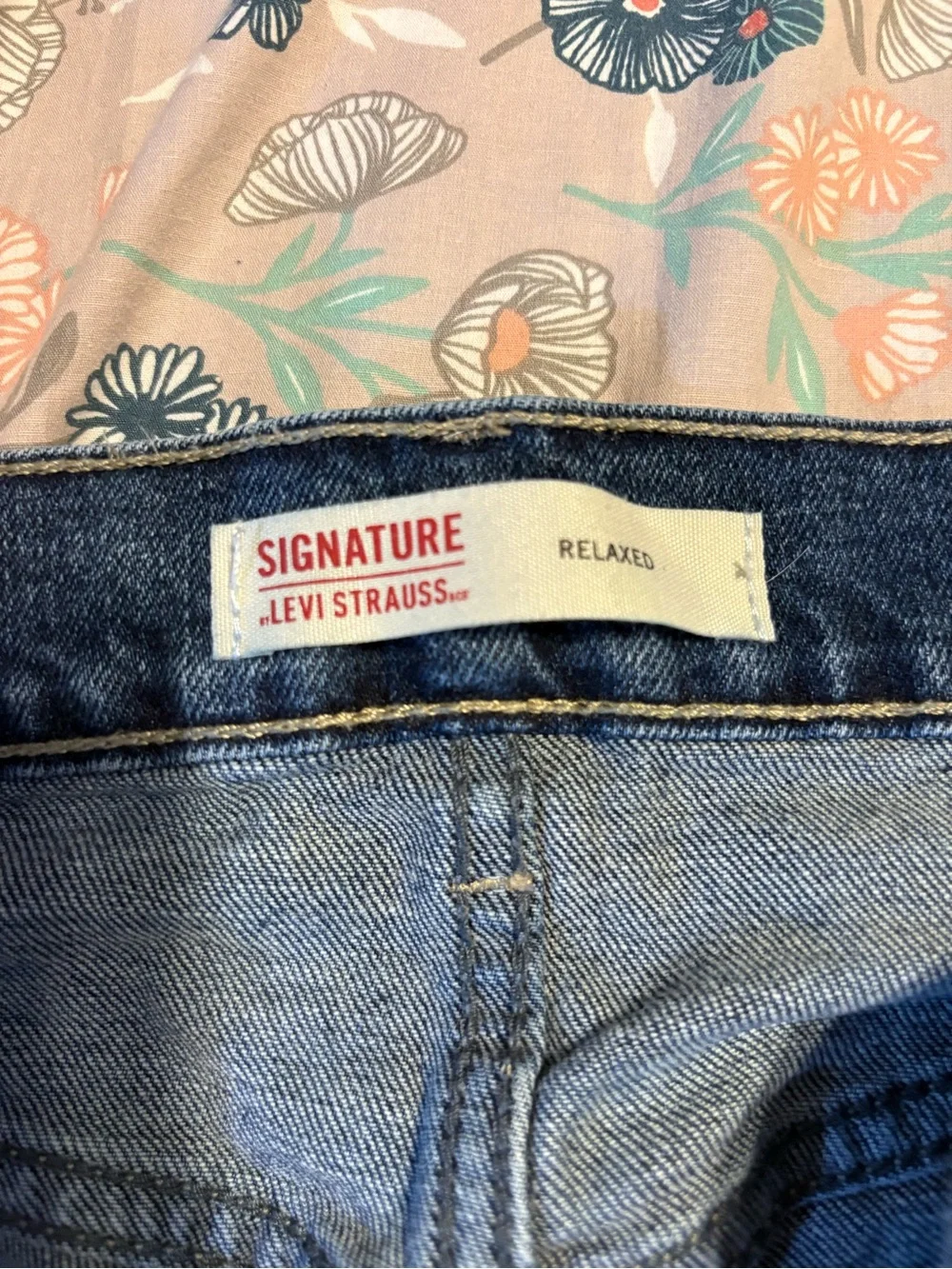 Signature Levi Strauss Relaxed Fit Jeans 32x32 Dark Wash Relaxed Leg Men’s